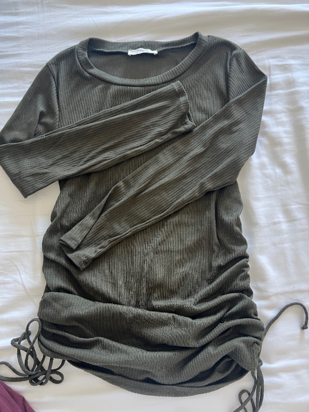 Olive Green Maternity Top by Hello Miz
